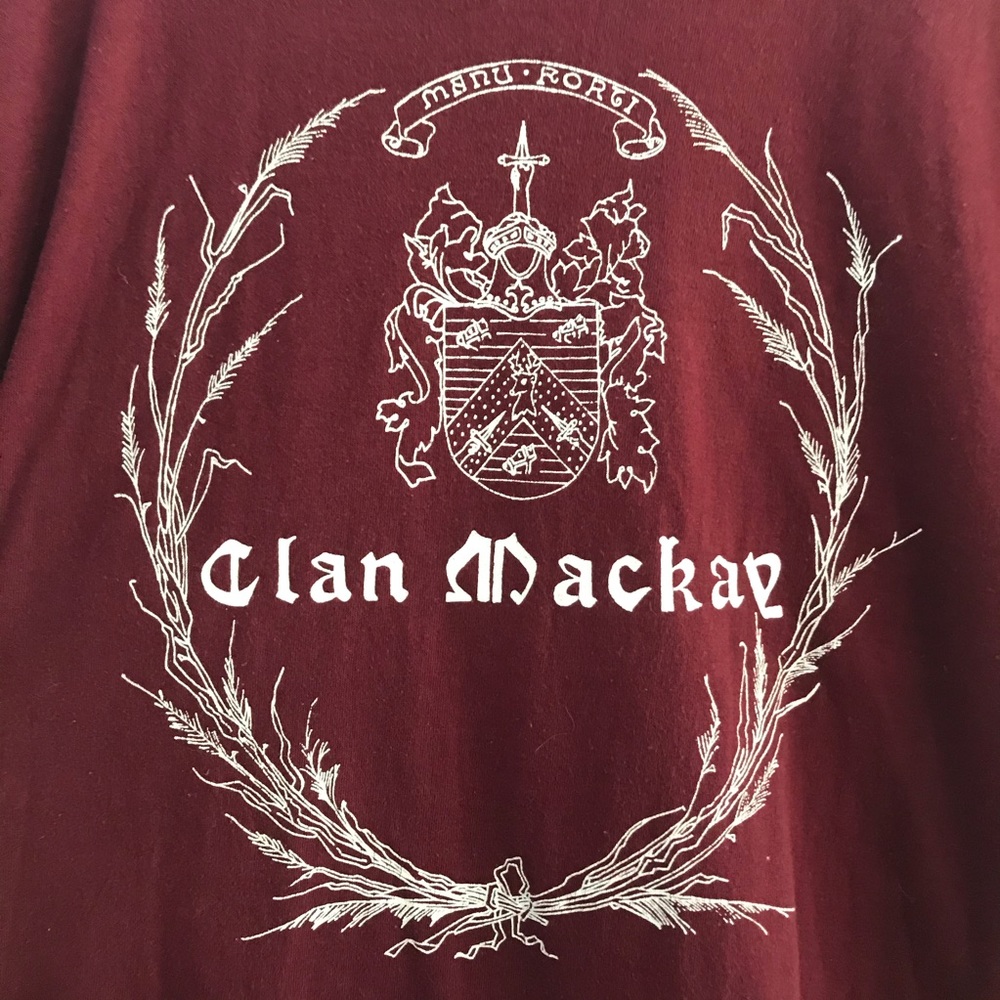 Clan Mackay Manu Forti Vintage T Shirt Crest 80s - Picture 2 of 5